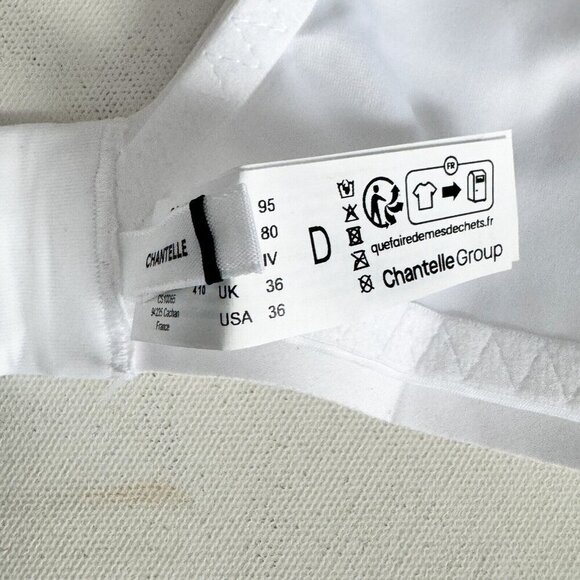 Chantelle white Lace Underwire Sexy Bra 36D - Picture 6 of 10